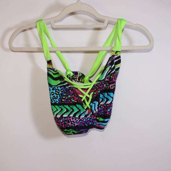 Fresh Peaches Swimwear Multicolored Glittery Animal Print Bikini - Picture 1 of 8
